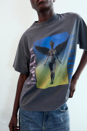 Faded-effect T-shirt