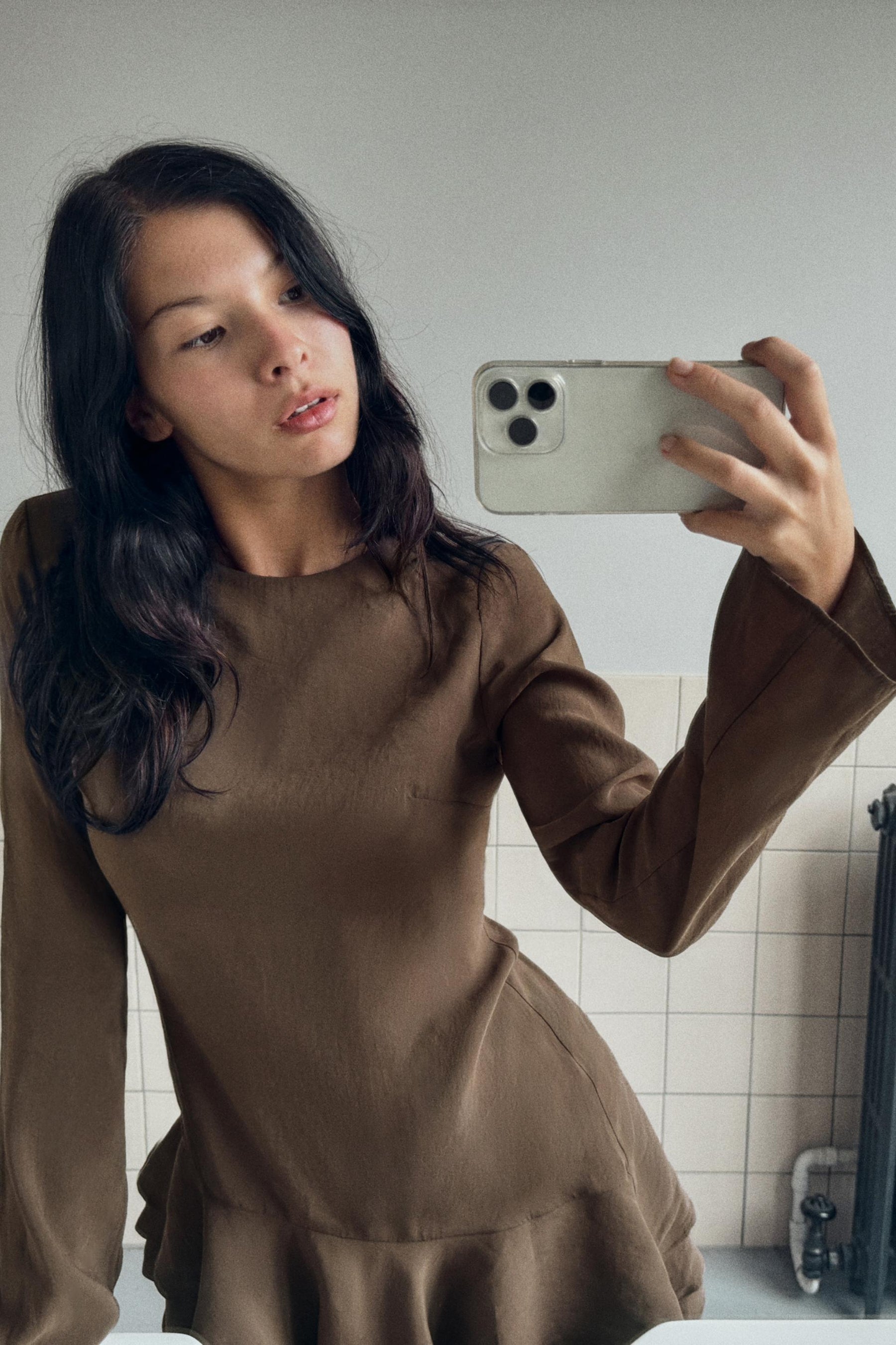 FLOWING SHORT DRESS WITH RUFFLES - Image 3