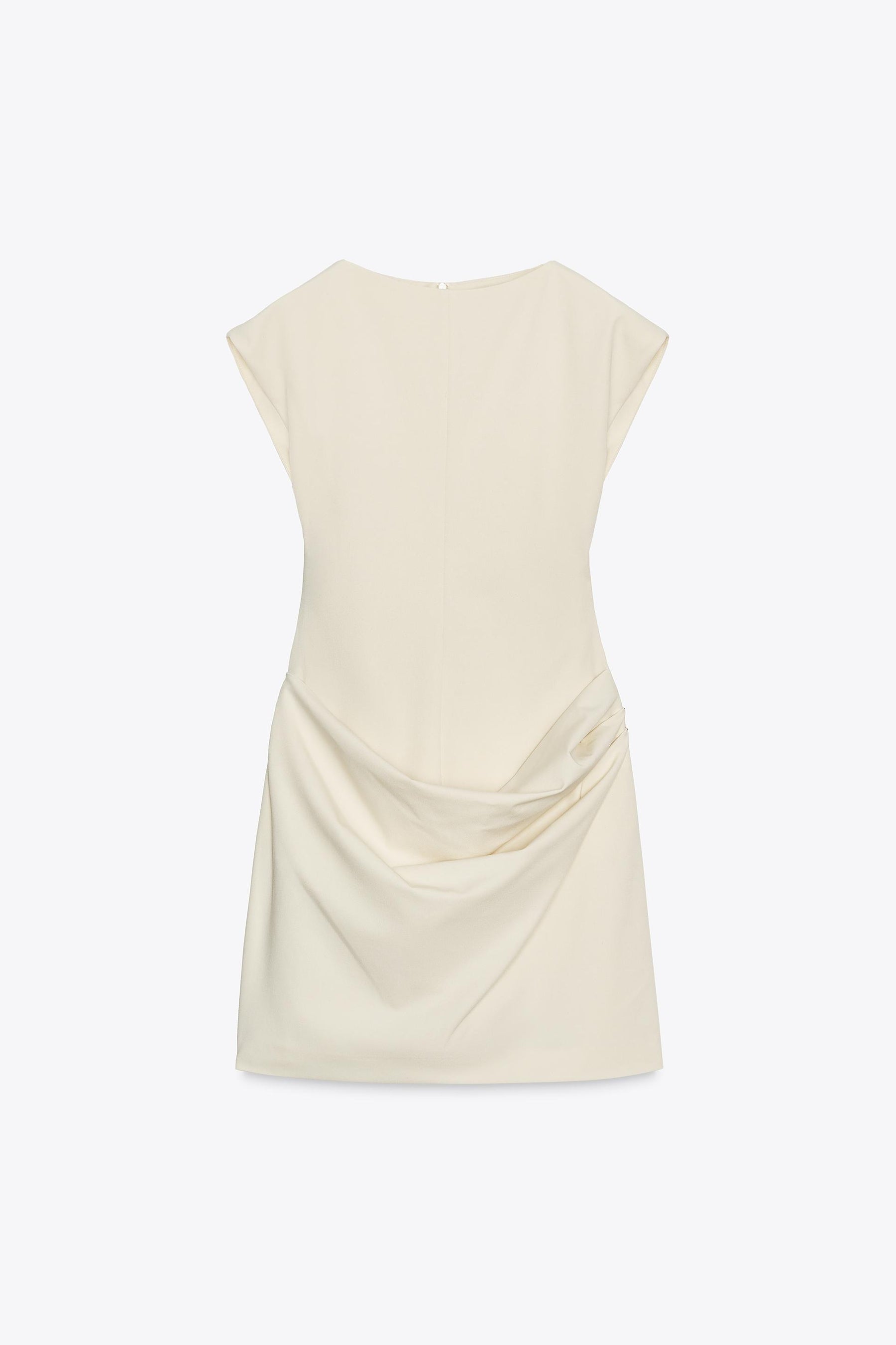 SHORT DRESS WITH DRAPED FABRIC - Image 4