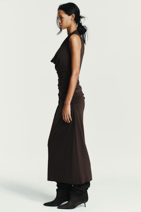 GATHERED MIDI DRESS - Image 4