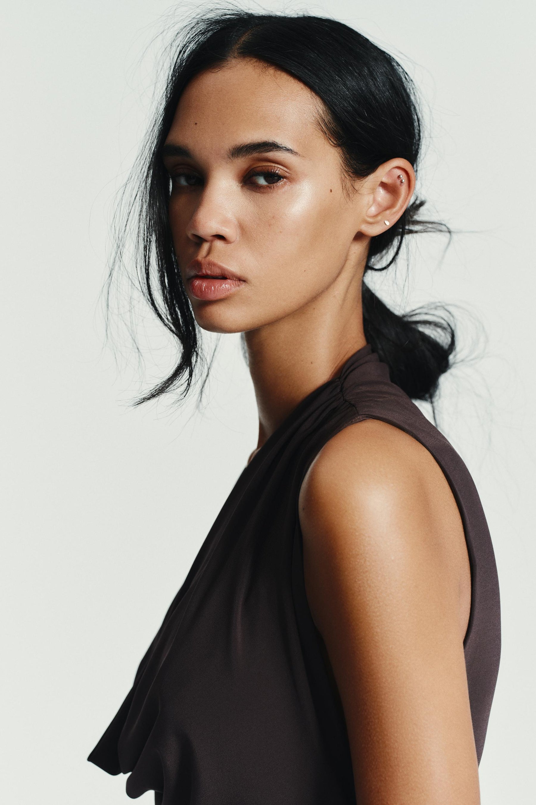 GATHERED MIDI DRESS - Image 6