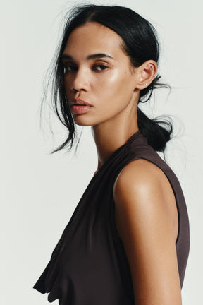 GATHERED MIDI DRESS - Image 6