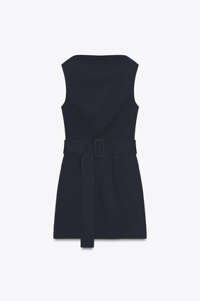 SHORT BELTED DRESS - Image 1