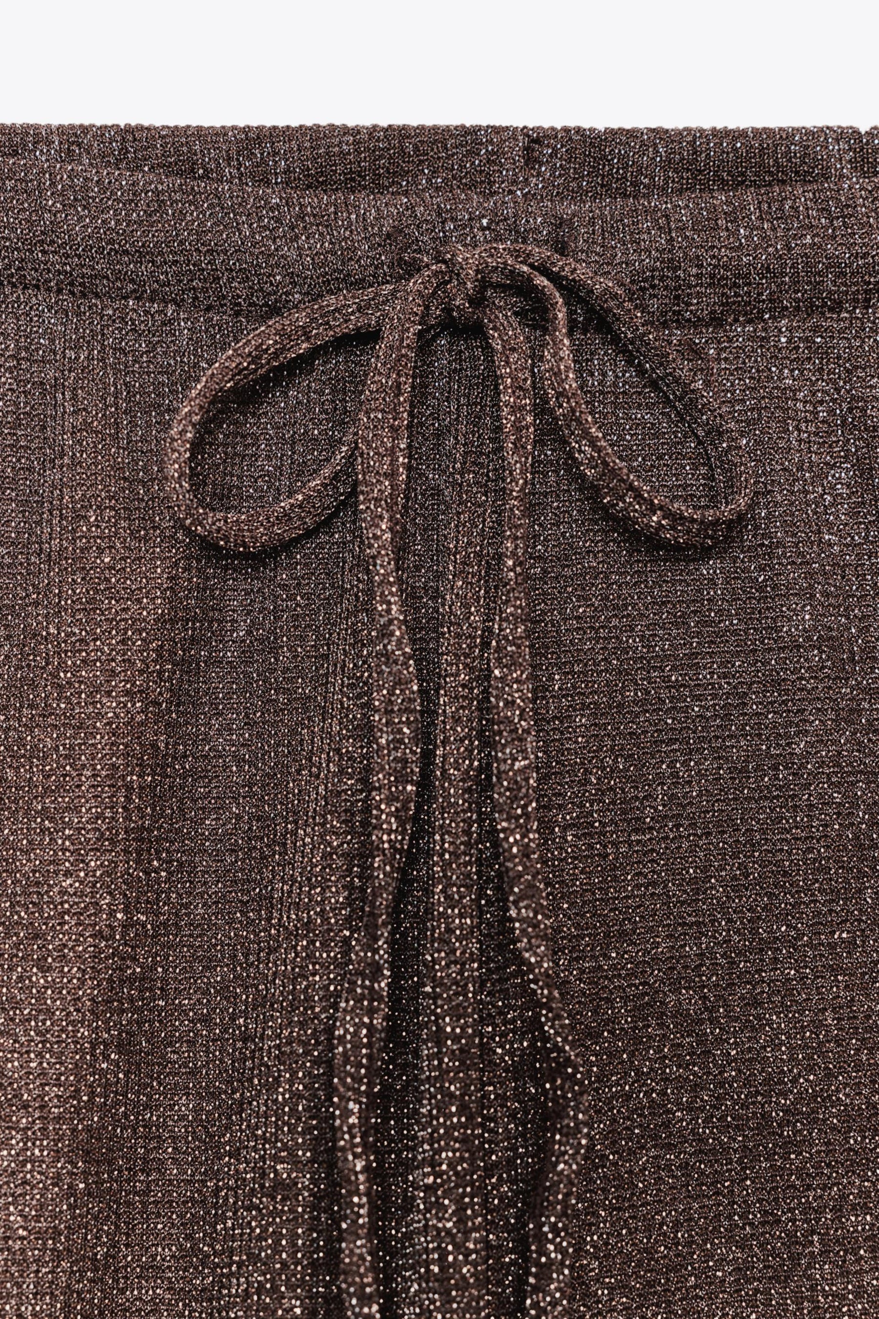 METALLIC THREAD PALAZZO PANTS