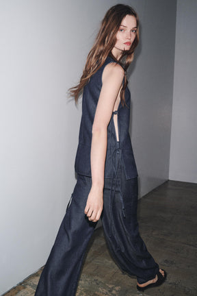 Crossover Denim Trousers