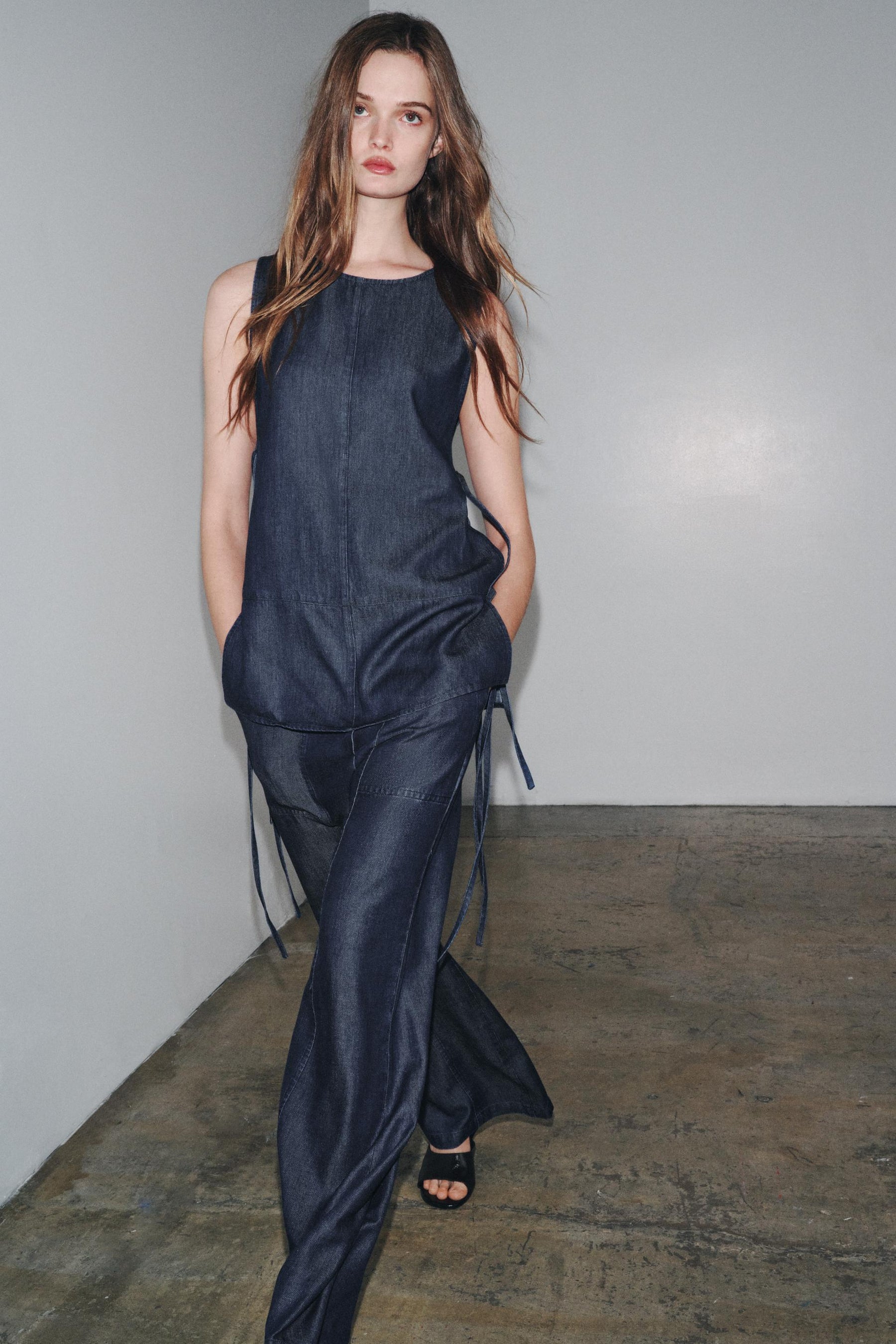 Crossover Denim Trousers