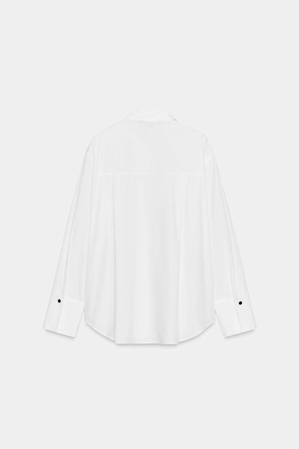 Beaded Placket Poplin Shirt