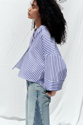 WIDE-SLEEVE POPLIN SHIRT