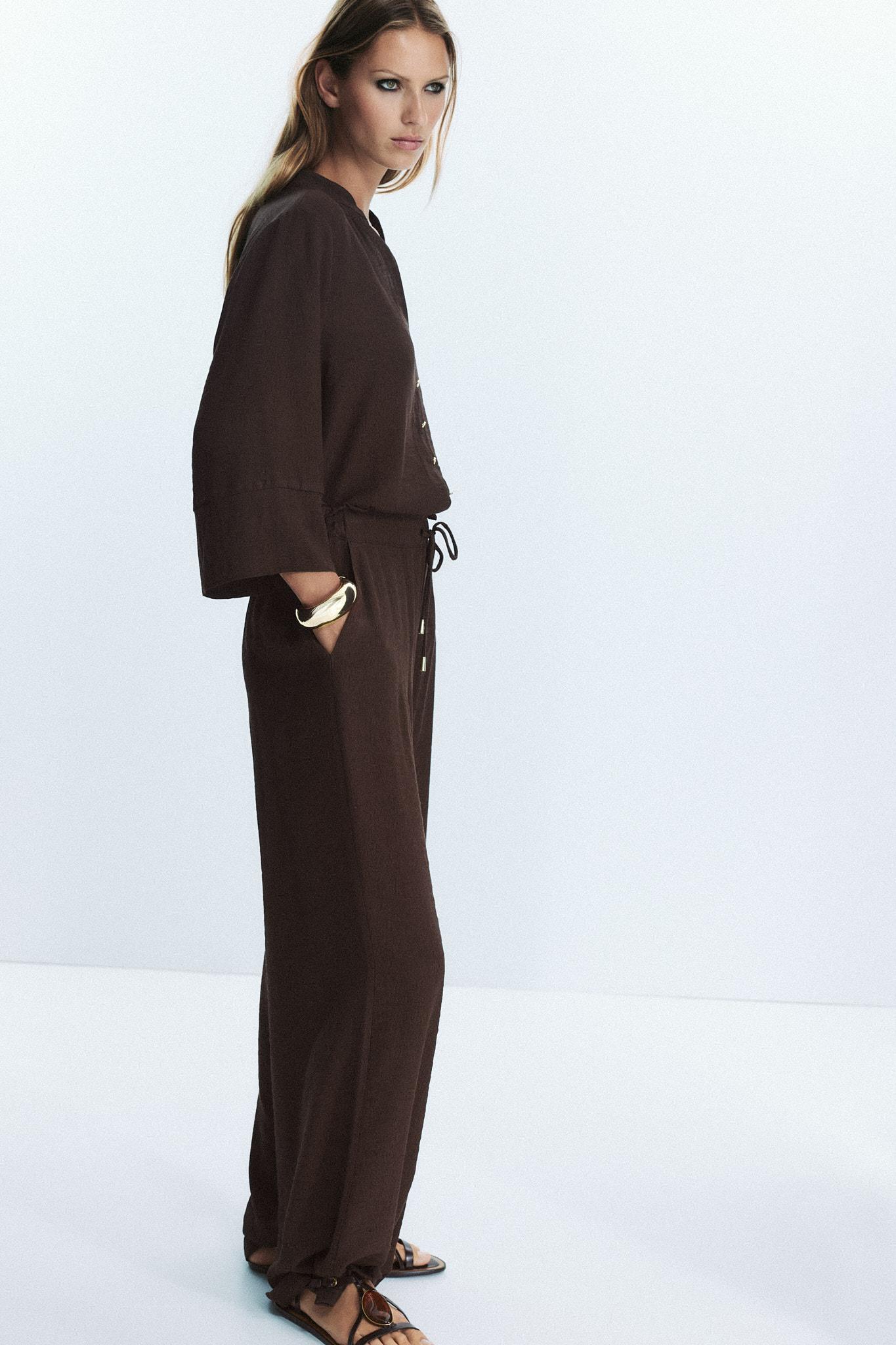 WIDE-LEG COTTON TROUSERS