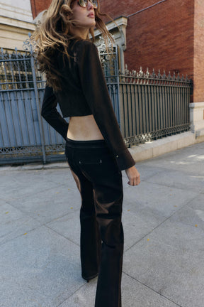 CROPPED STRIPED SHIRT