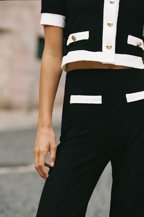 Bouclé Contrast Trousers