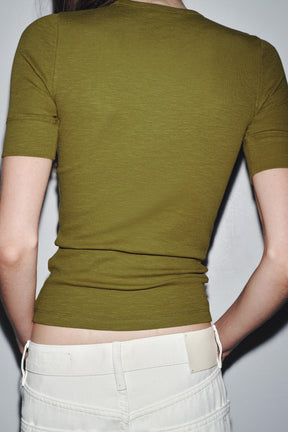 Rib Short Sleeve Shirt