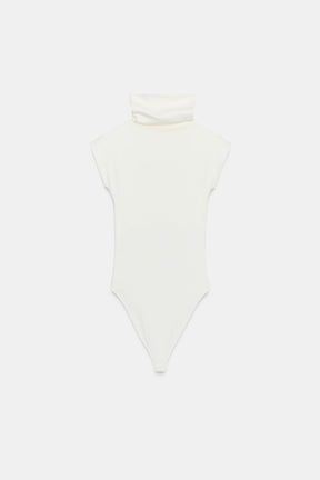 COTTON HIGH-NECK BODYSUIT