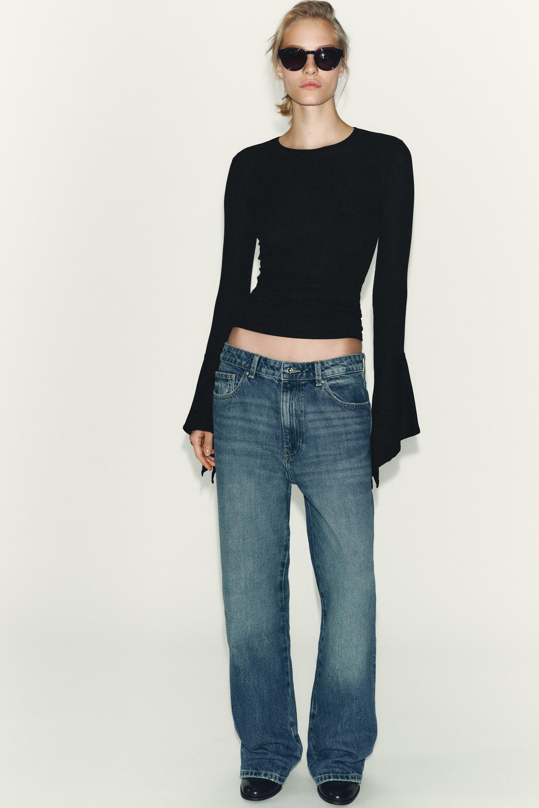 Ruffle-Sleeve T-Shirt