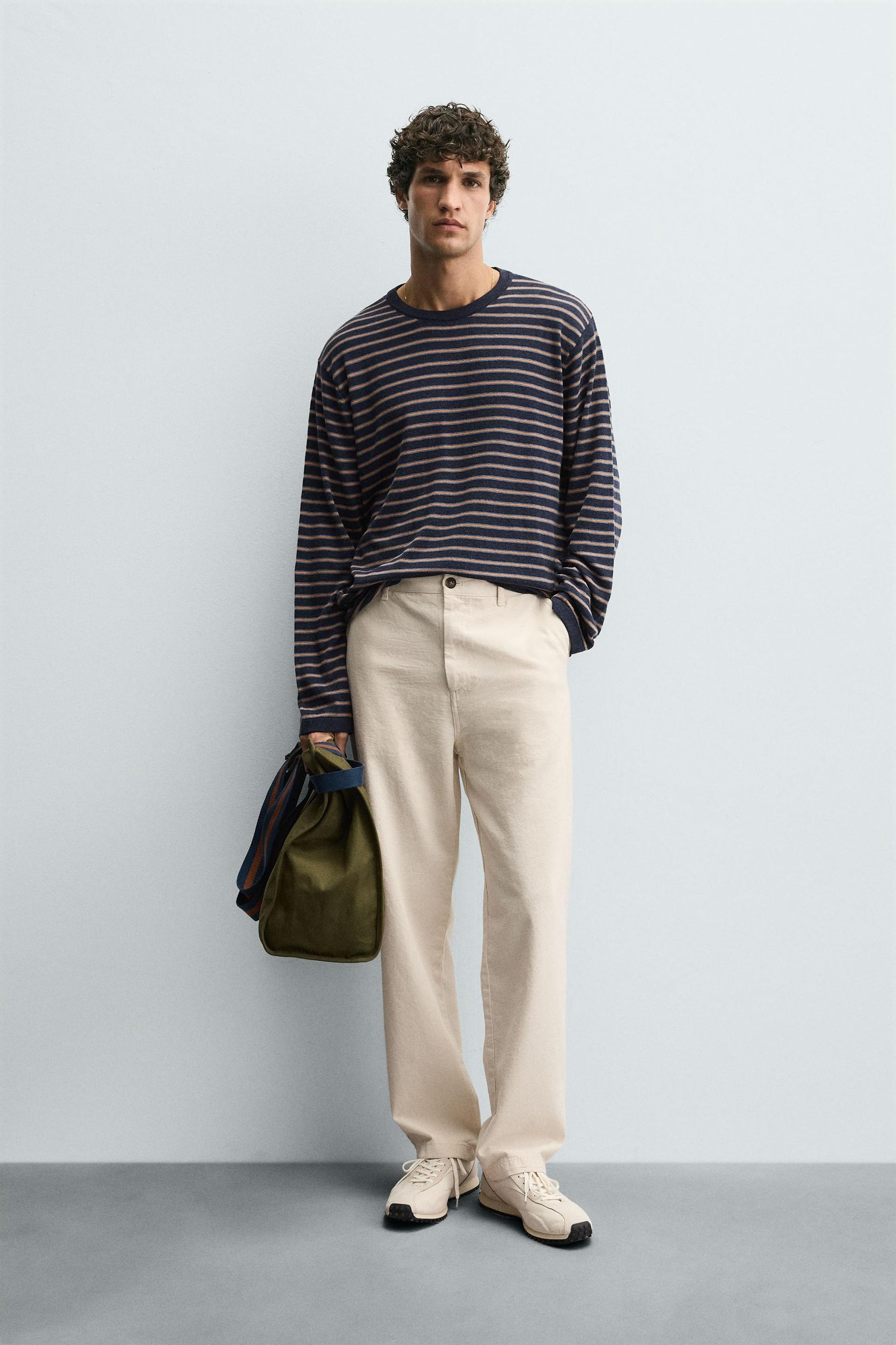 STRAIGHT-LEG CHINO TROUSERS - Image 1