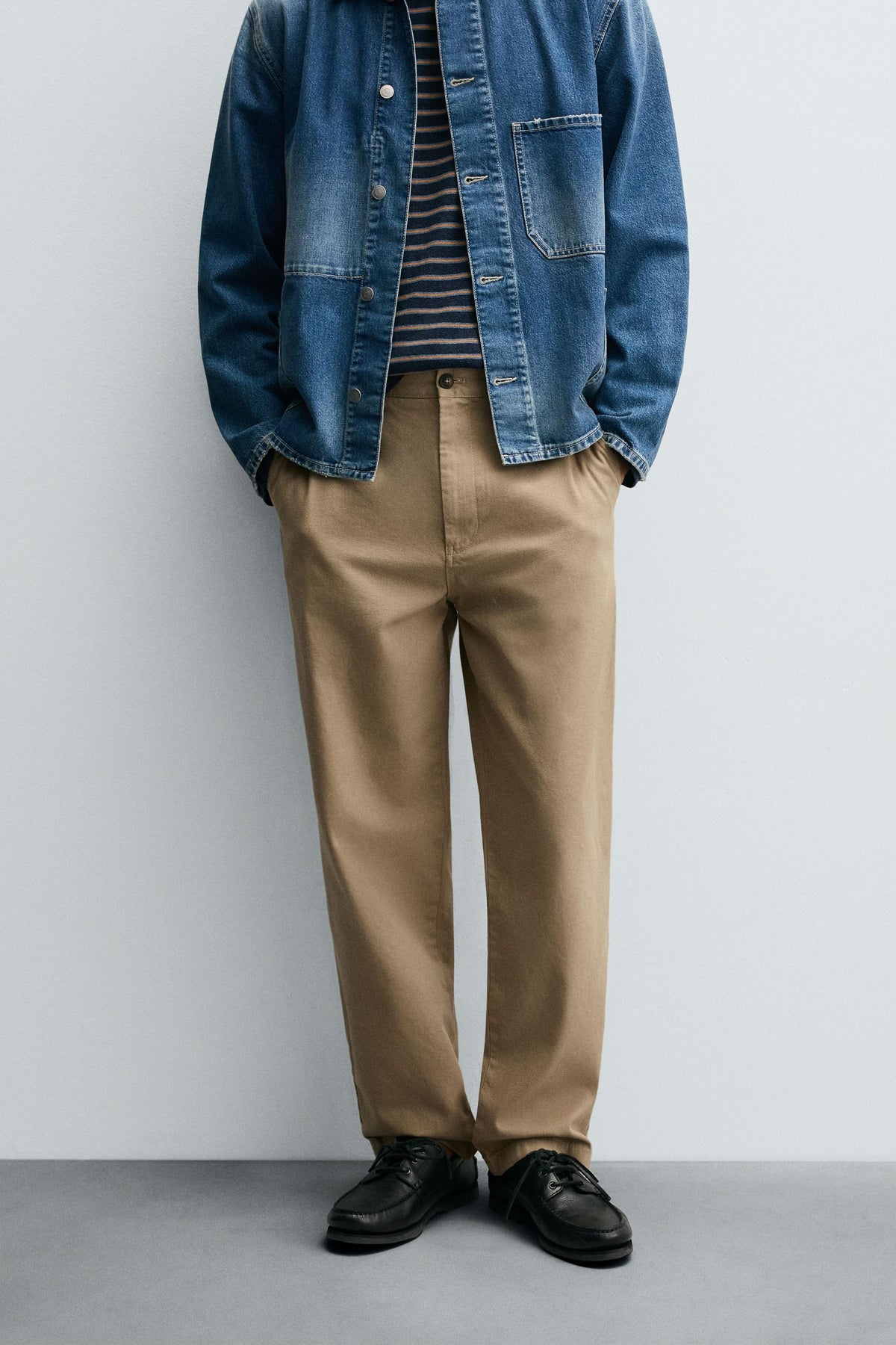 STRAIGHT-LEG CHINO TROUSERS - Image 2