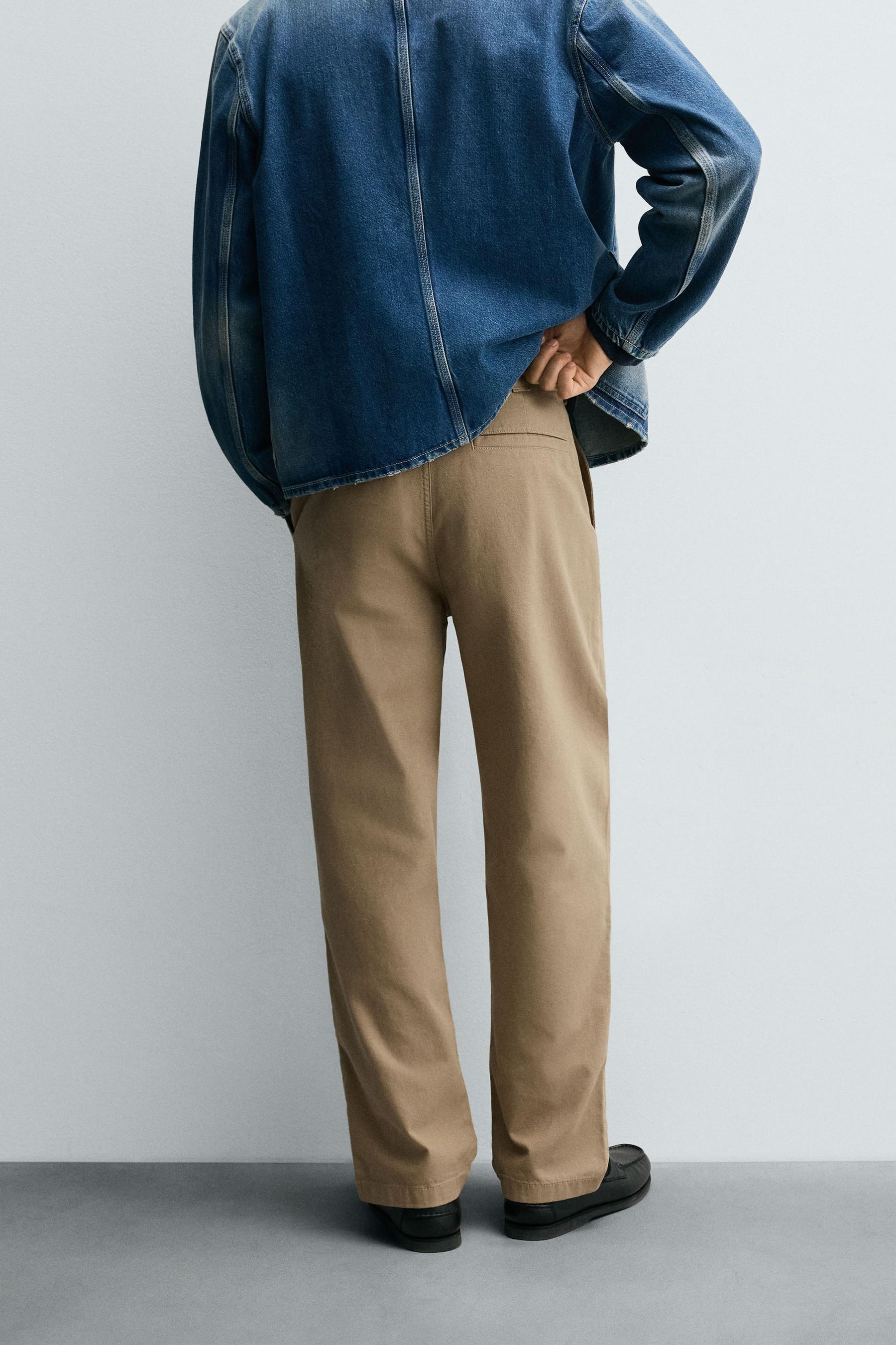 STRAIGHT-LEG CHINO TROUSERS - Image 3
