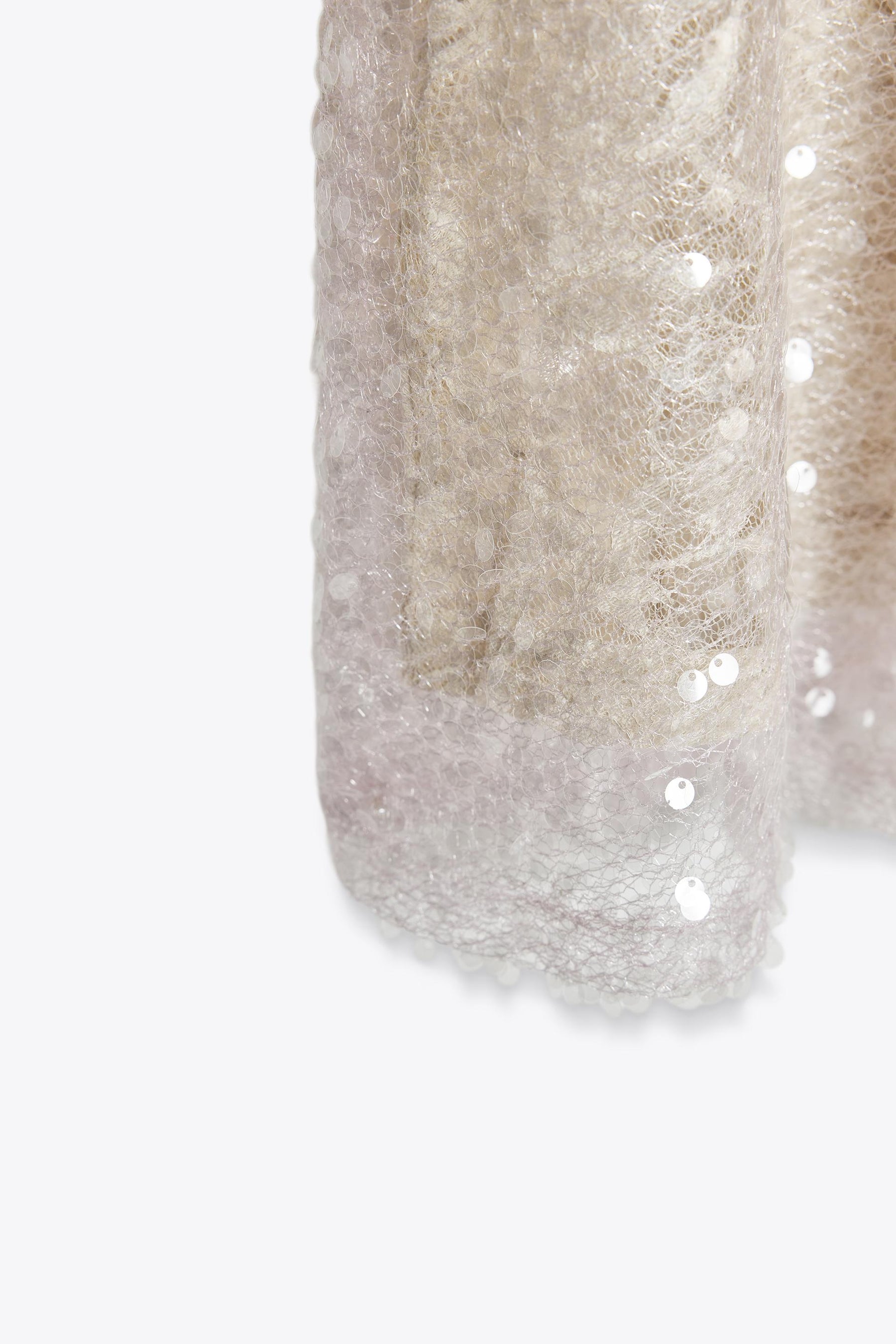 SEQUINNED KNIT MIDI SKIRT