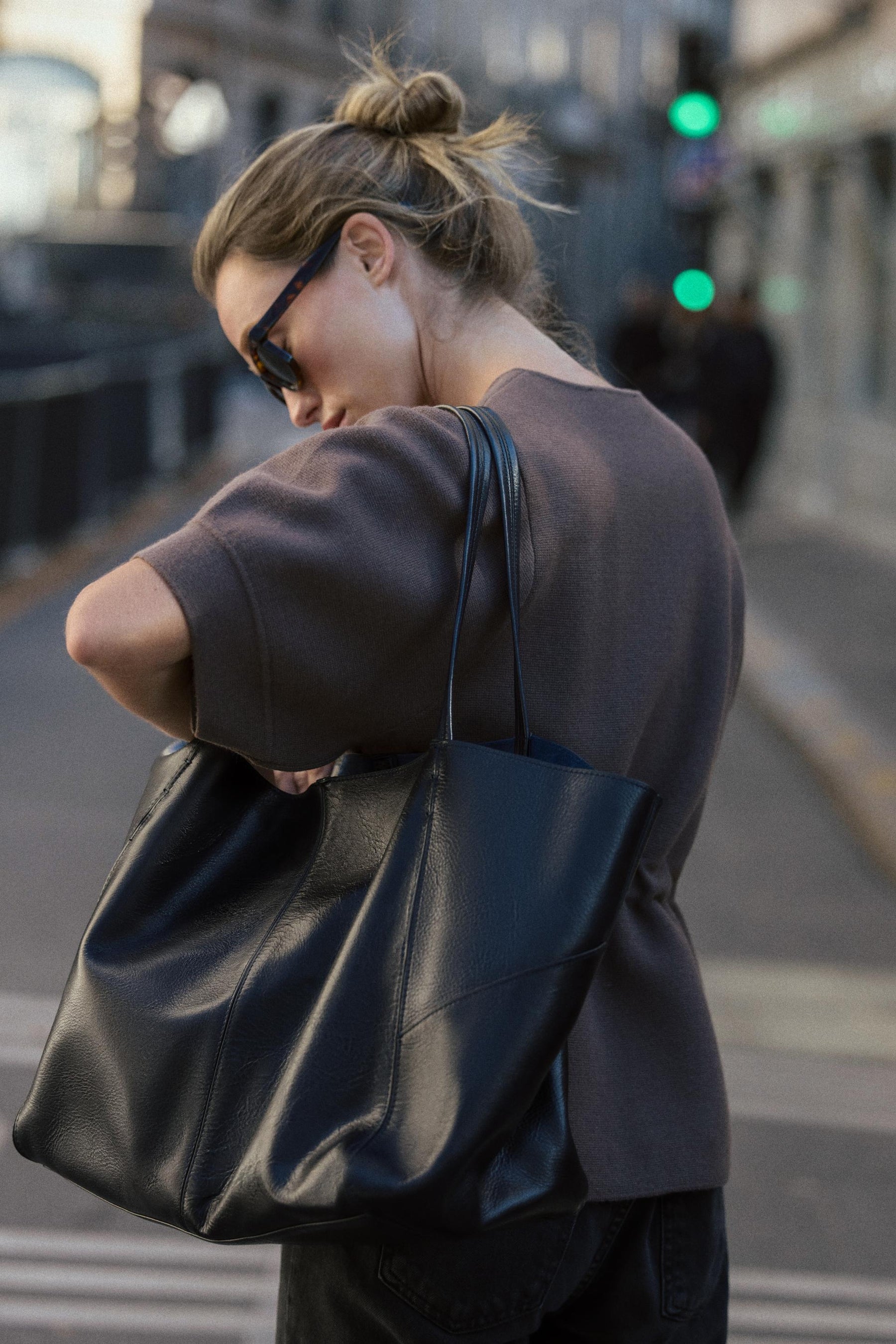 Knit jumper with balloon