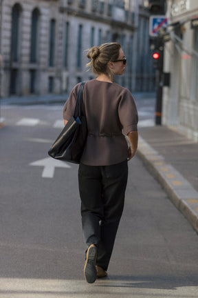 Knit jumper with balloon