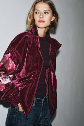 EMBROIDERED VELVET JACKET