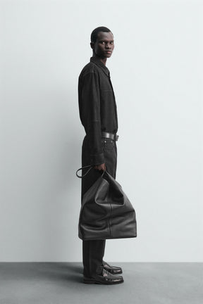 LEATHER SUEDE OVERSHIRT - Image 4