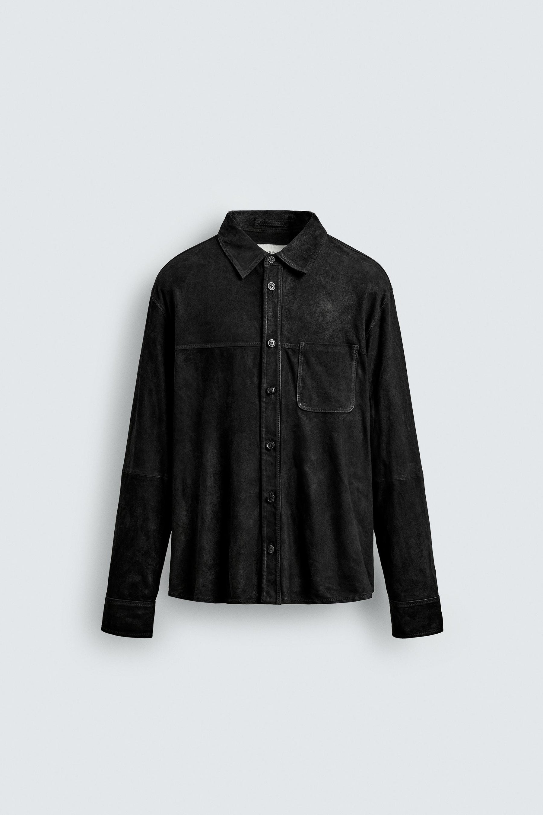 LEATHER SUEDE OVERSHIRT - Image 6