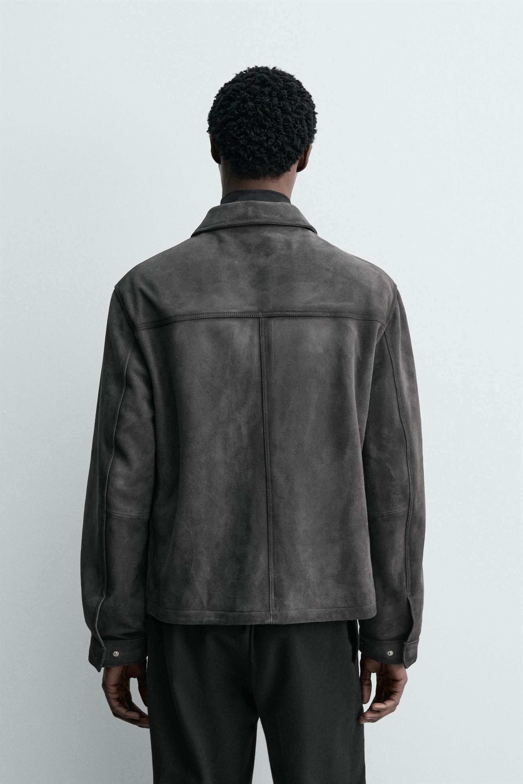 REGULAR FIT SUEDE LEATHER JACKET - Image 3