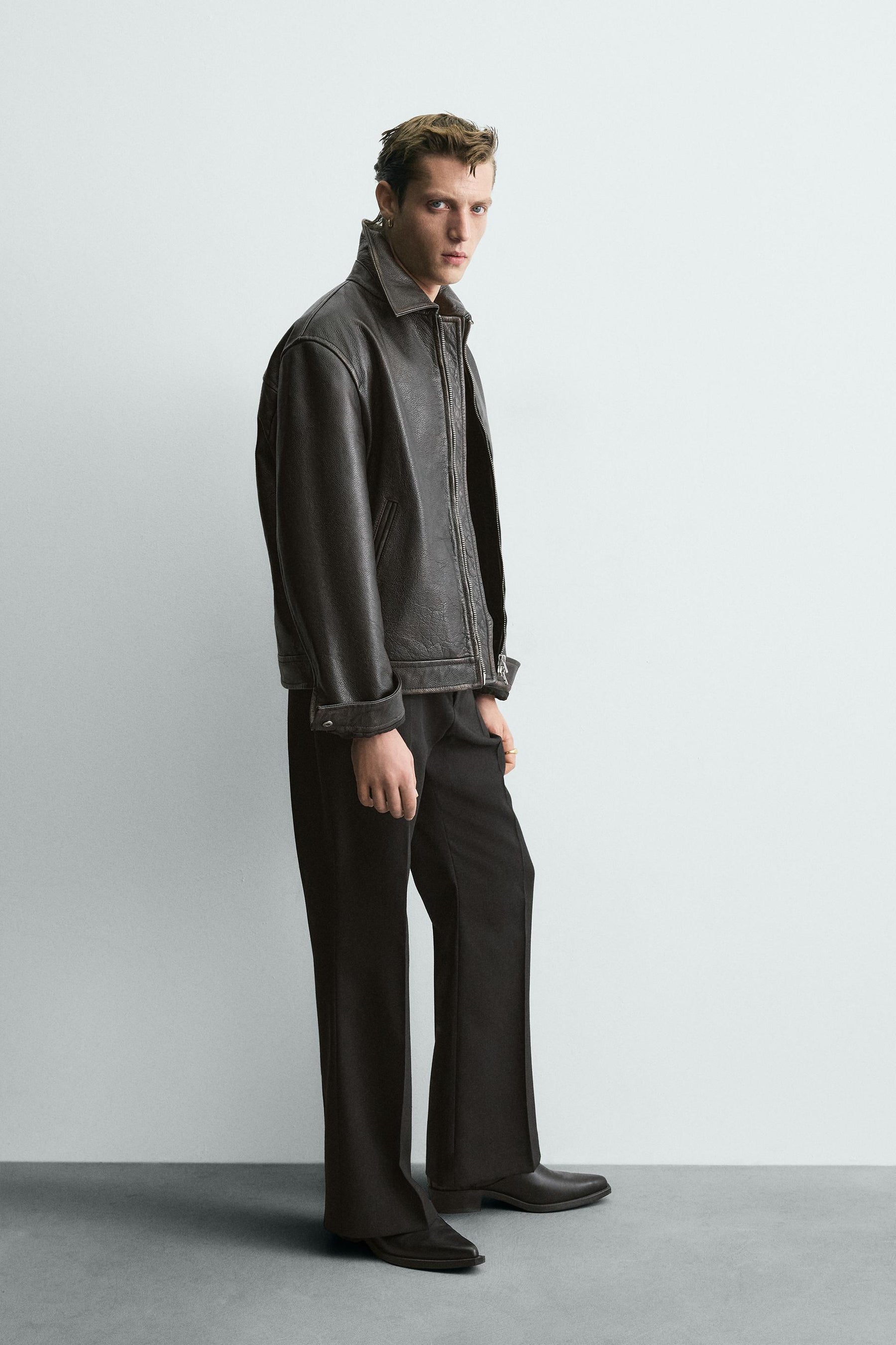 Vintage Wash Leather Jacket