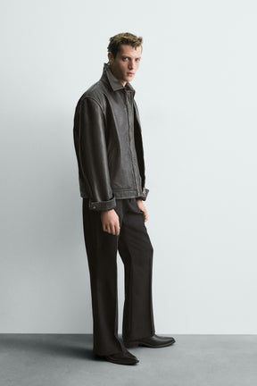 Vintage Wash Leather Jacket