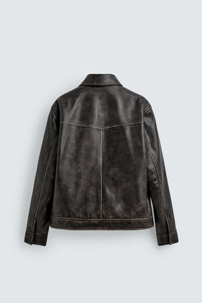 Vintage Wash Leather Jacket