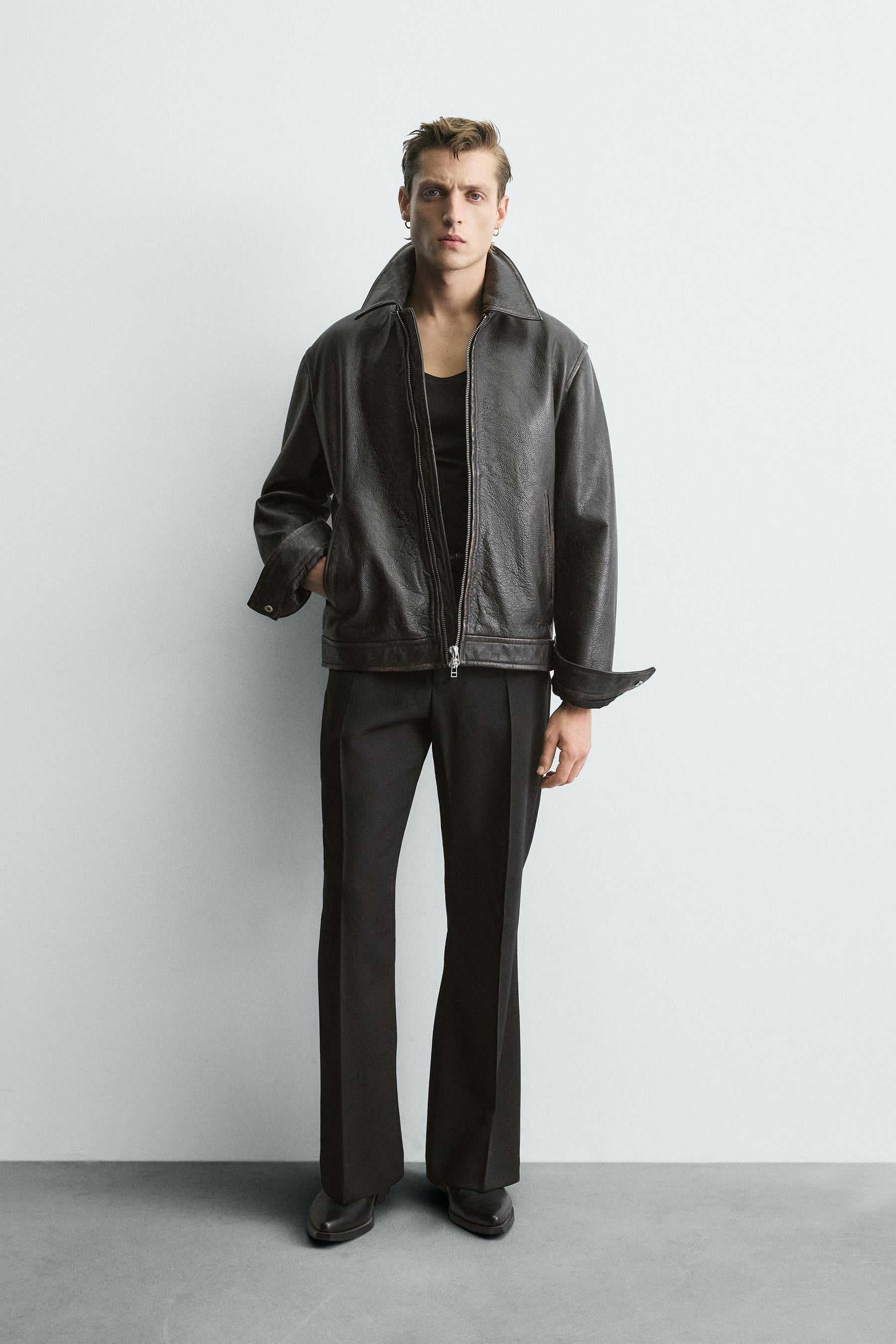 Vintage Wash Leather Jacket