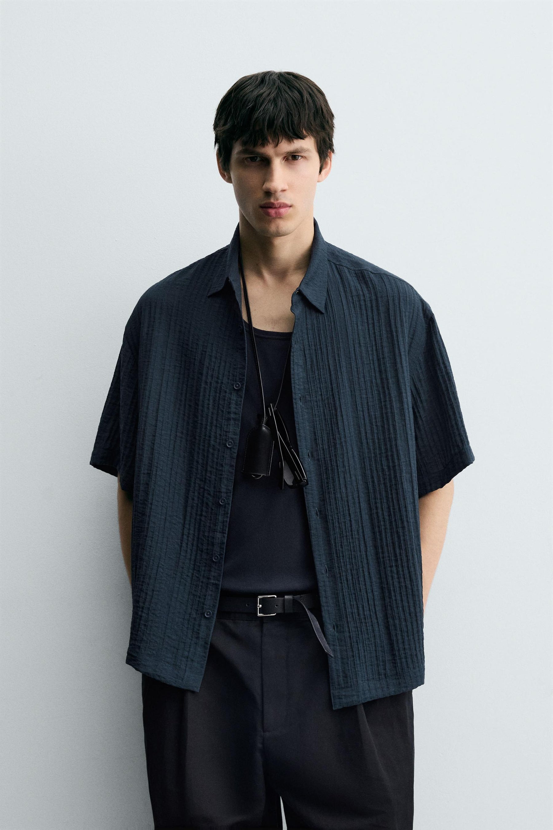 FLOWING TEXTURED SHIRT - Image 2