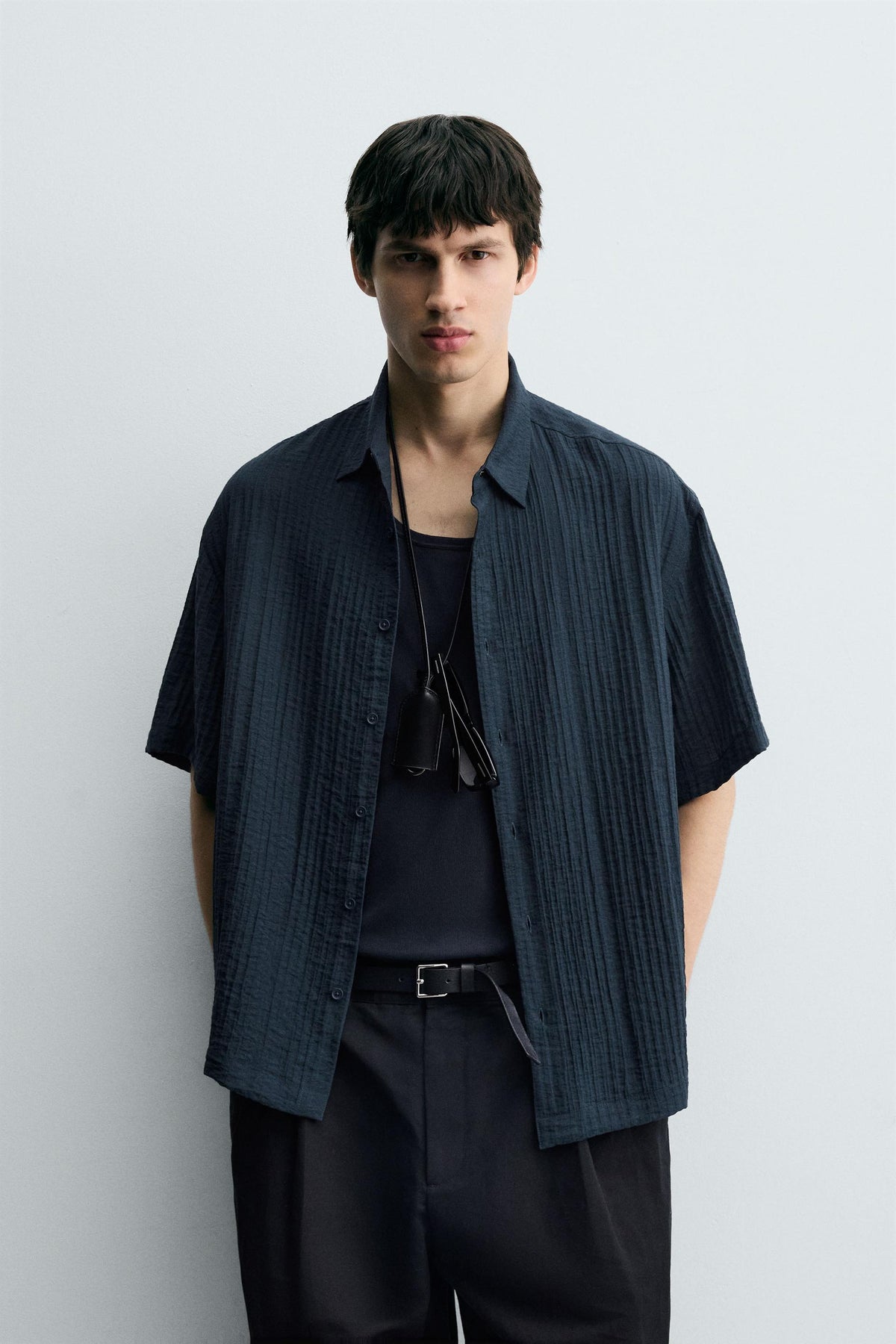 FLOWING TEXTURED SHIRT - Image 2