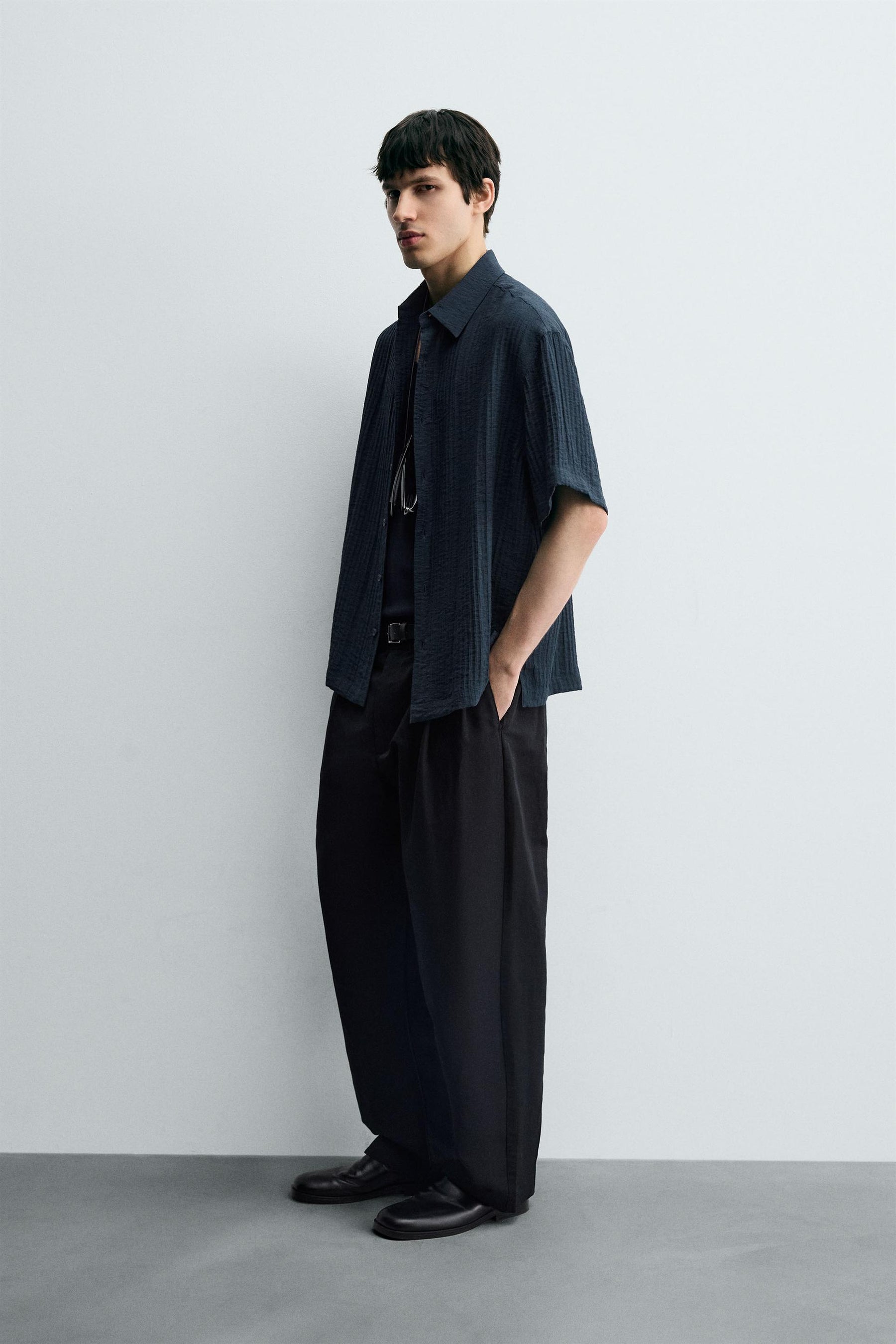 FLOWING TEXTURED SHIRT - Image 4