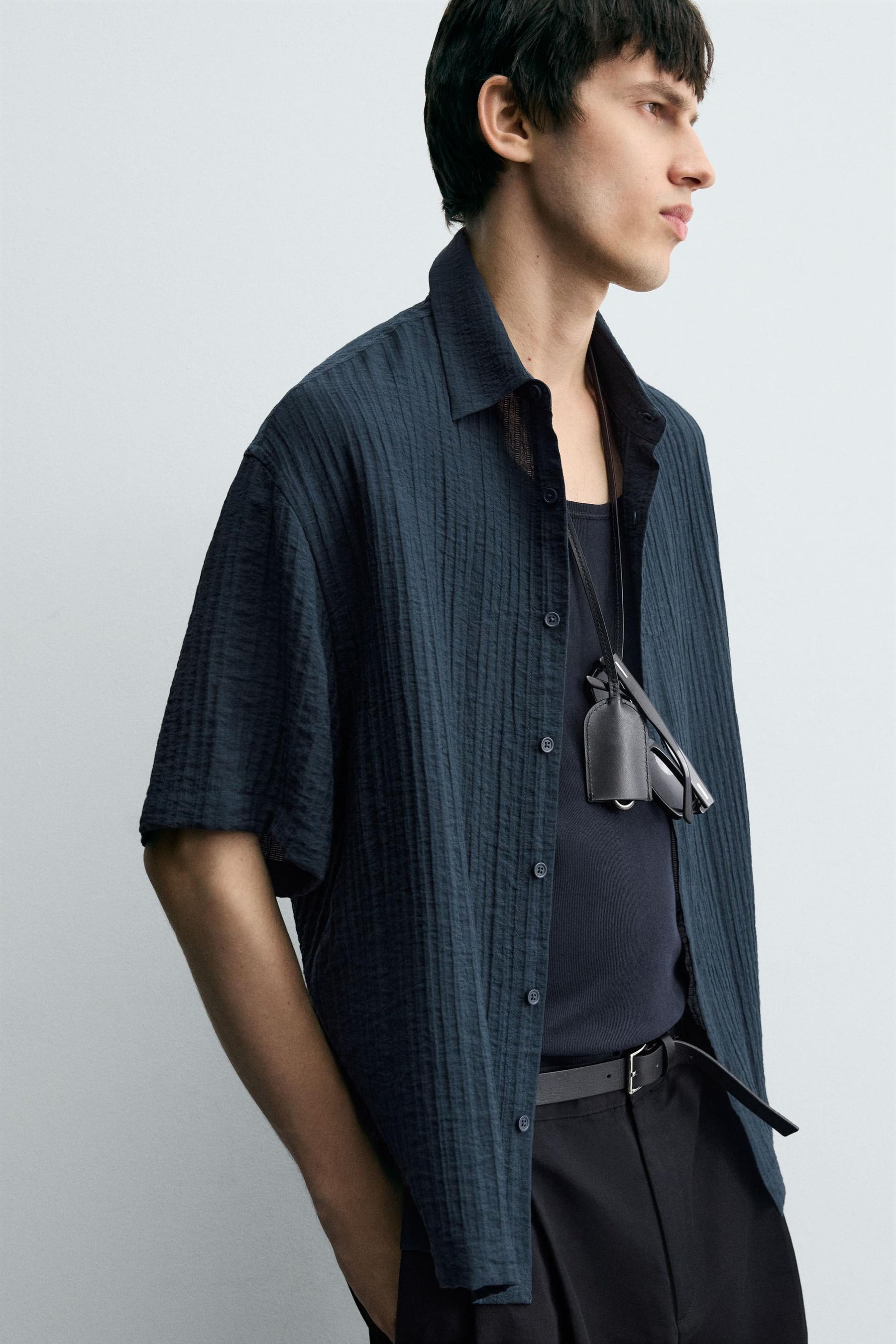 FLOWING TEXTURED SHIRT - Image 5