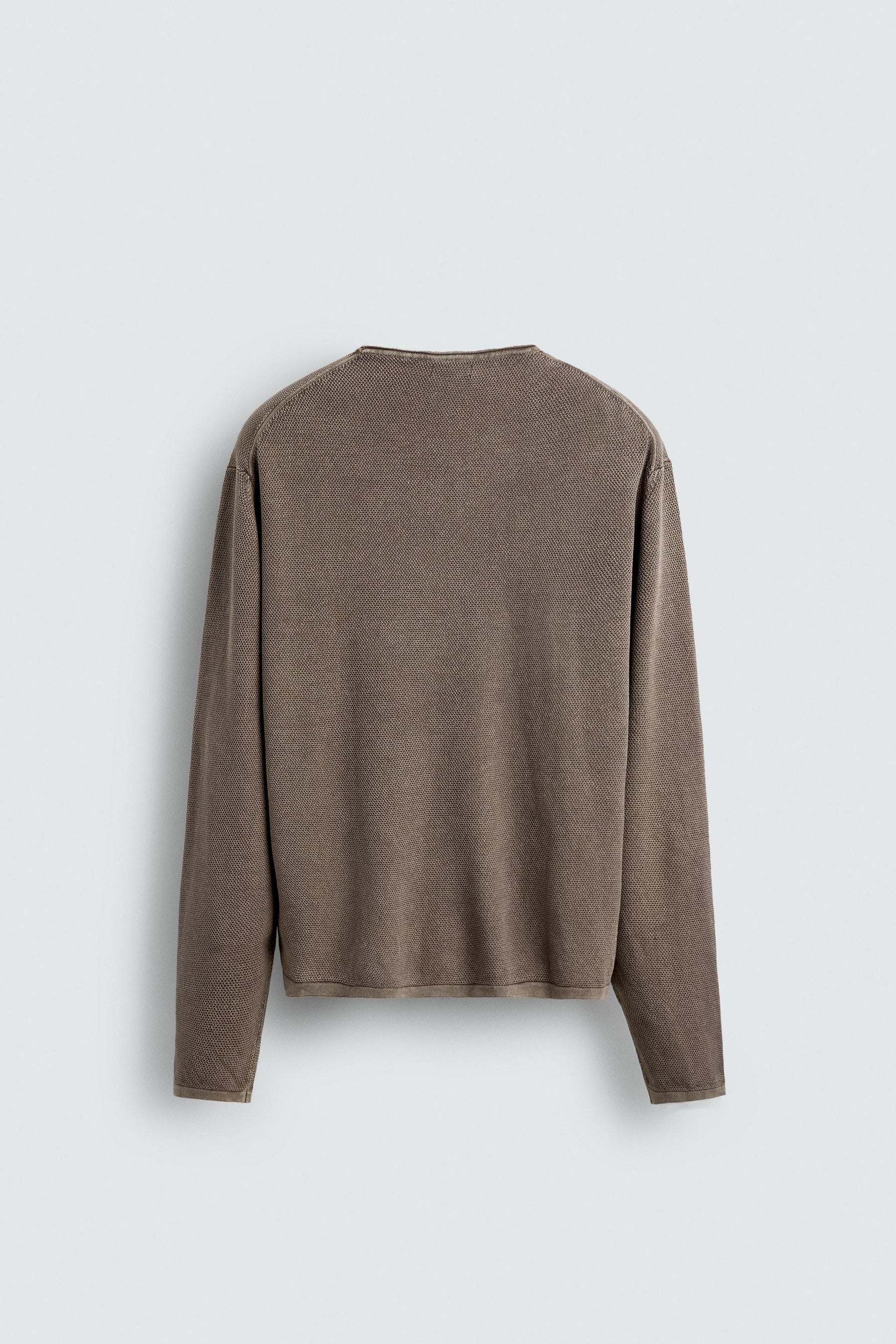 TEXTURED WASHED SWEATER - Image 7