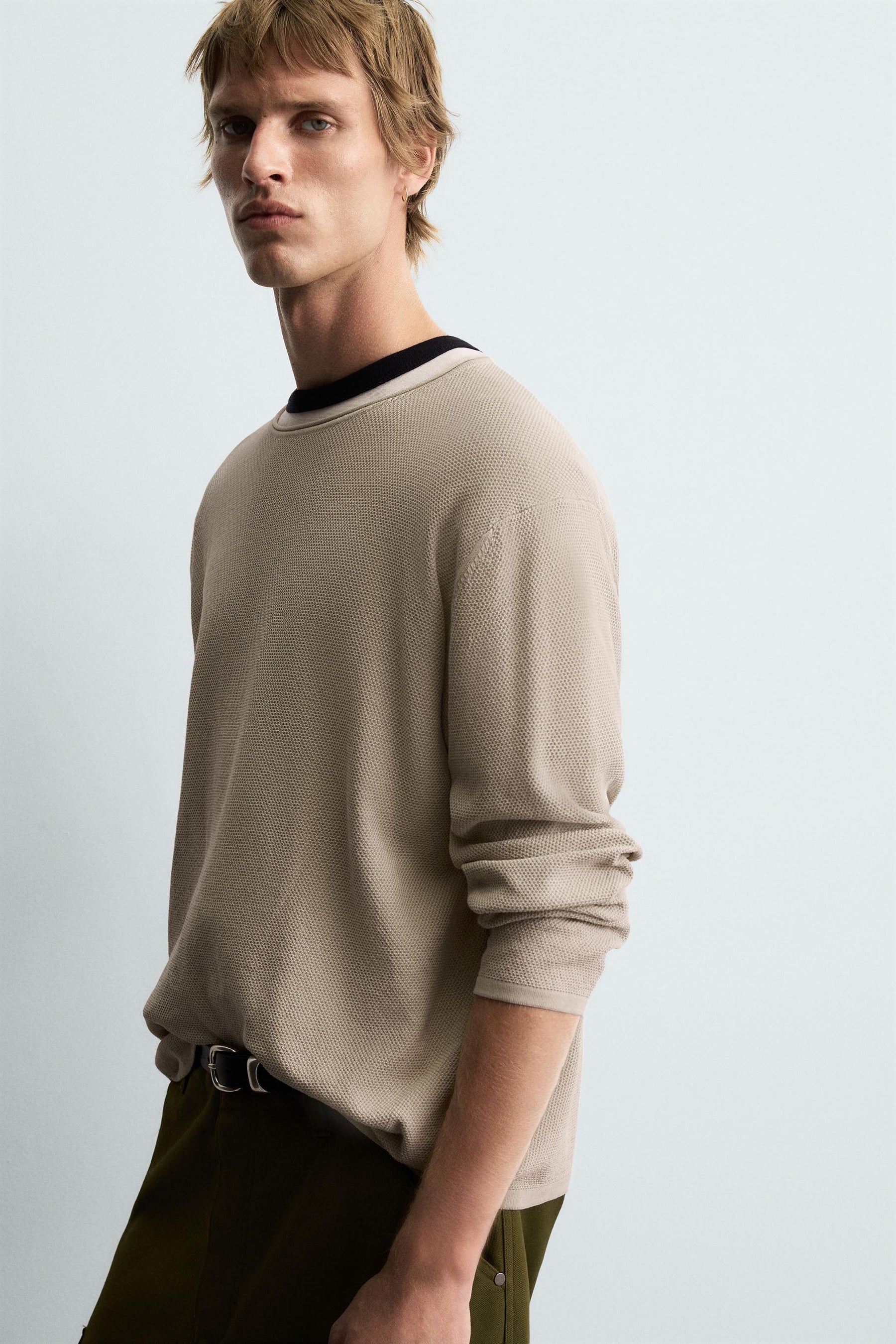 TEXTURED WASHED SWEATER - Image 6