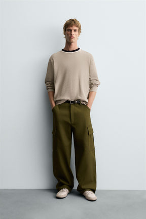TEXTURED WASHED SWEATER - Image 1