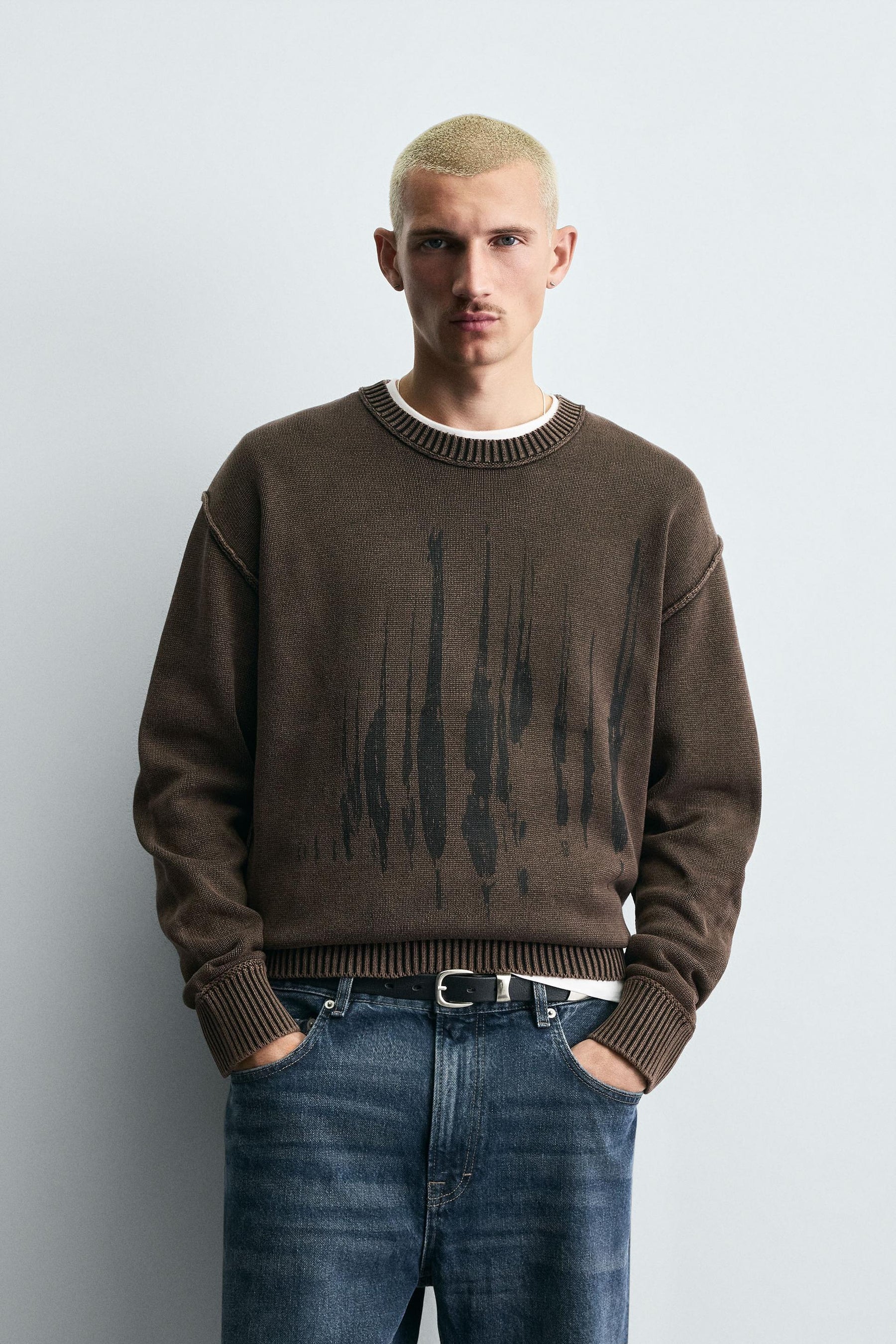 WASHED PRINT SWEATER - Image 2