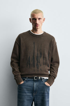 WASHED PRINT SWEATER - Image 2