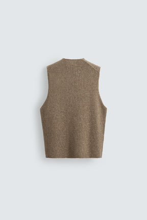 Buttoned Knit Vest