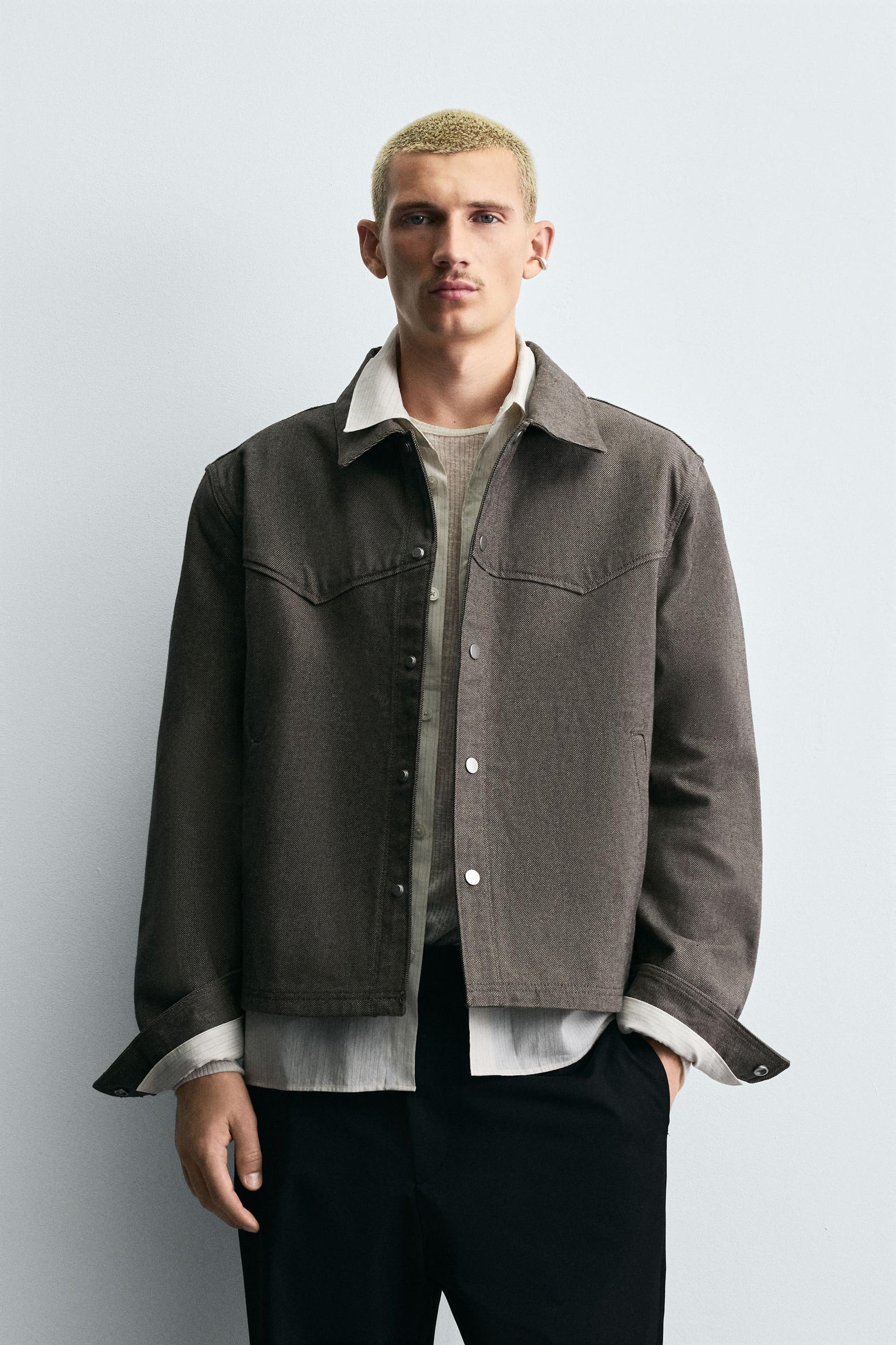TWILL TEXTURED OVERSHIRT - Image 2