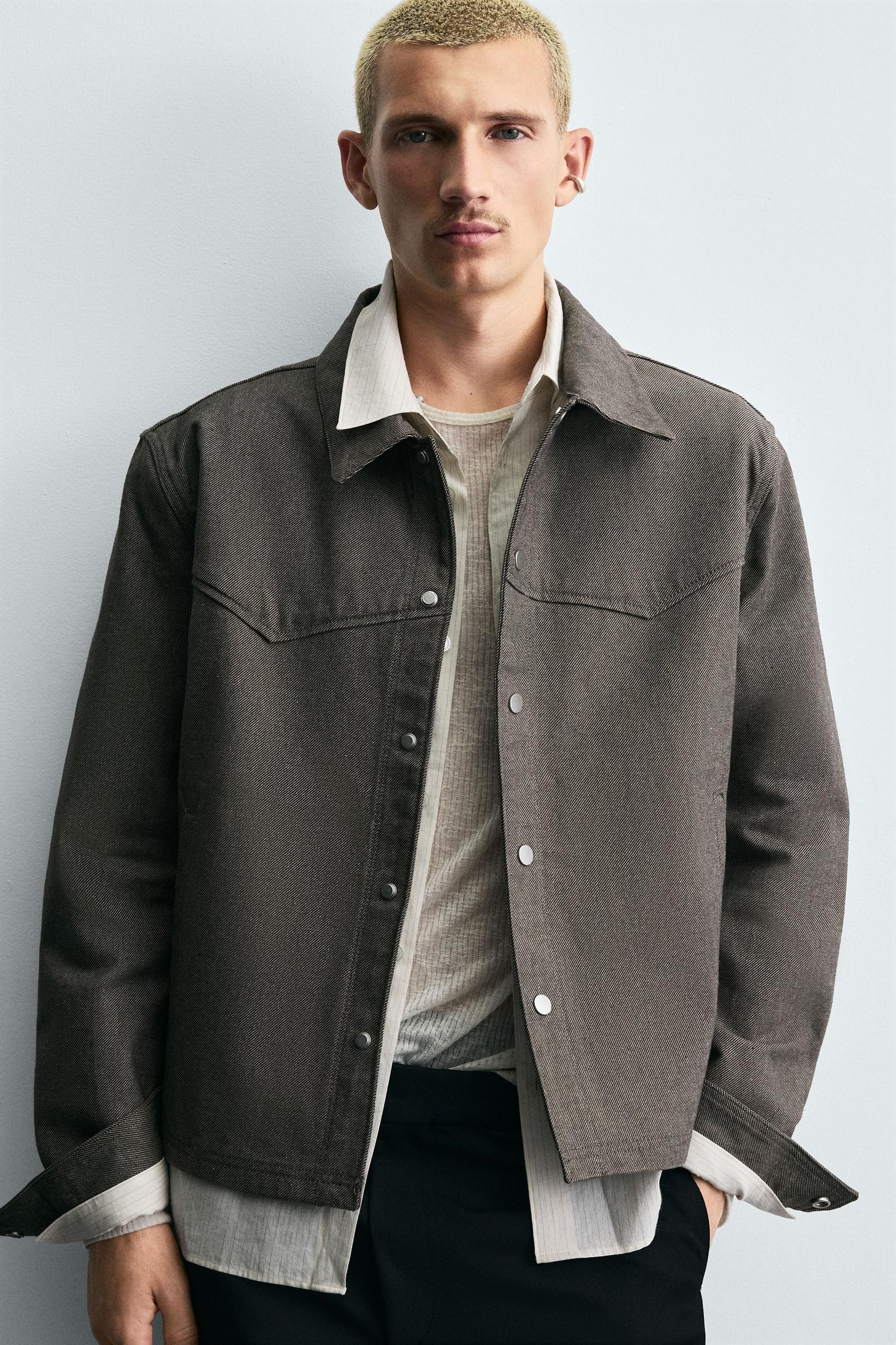 TWILL TEXTURED OVERSHIRT - Image 5