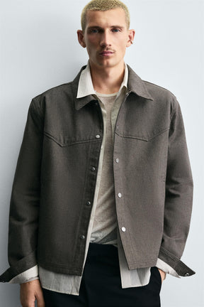 TWILL TEXTURED OVERSHIRT - Image 5