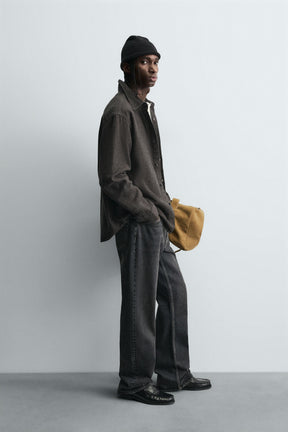 TEXTURED RELAXED FIT OVERSHIRT - Image 4