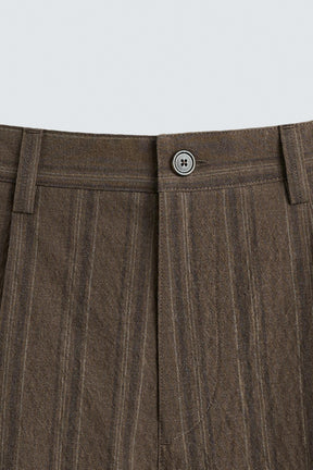 STRIPED REGULAR FIT BERMUDA SHORTS - Image 9