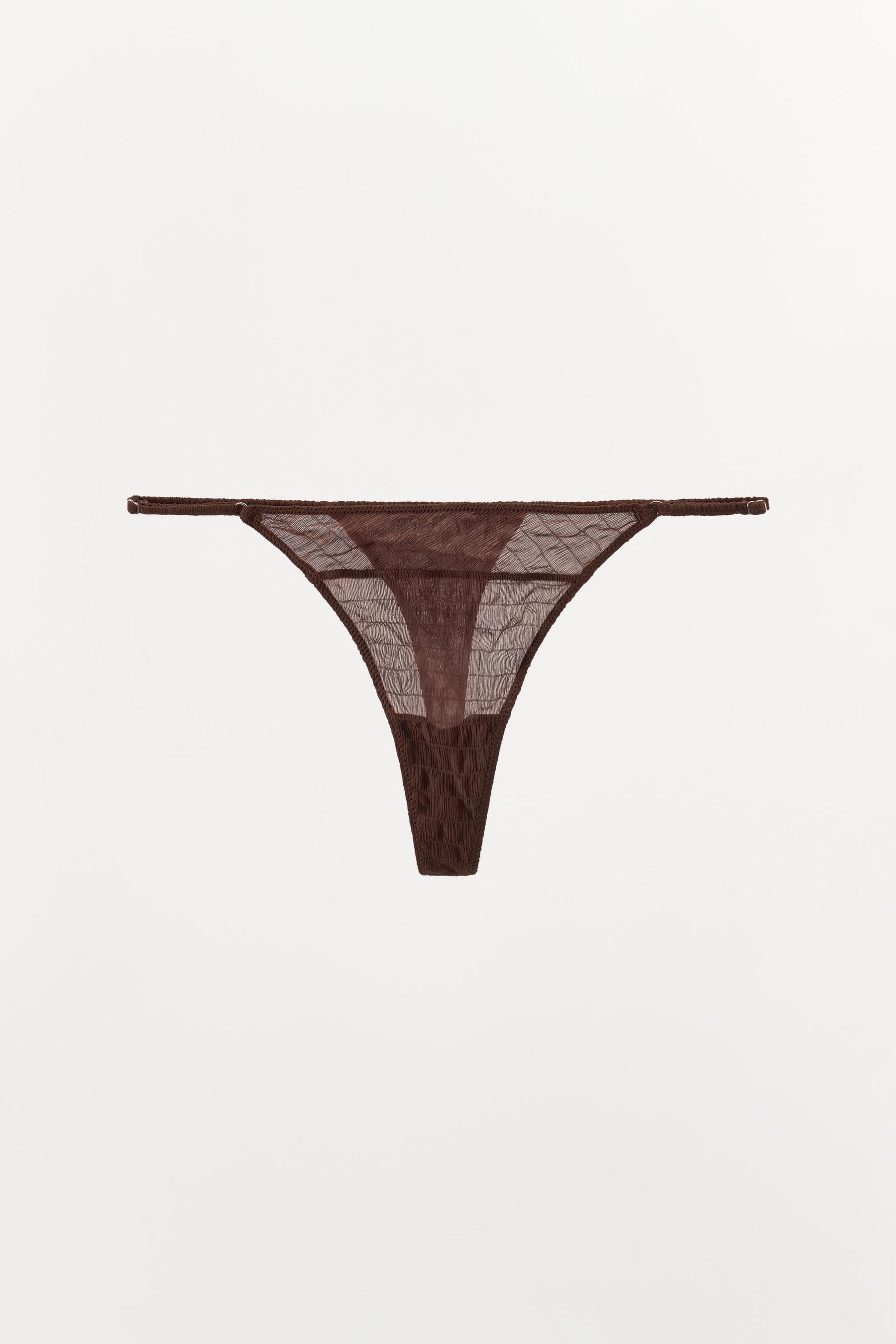 Textured Silk Thong