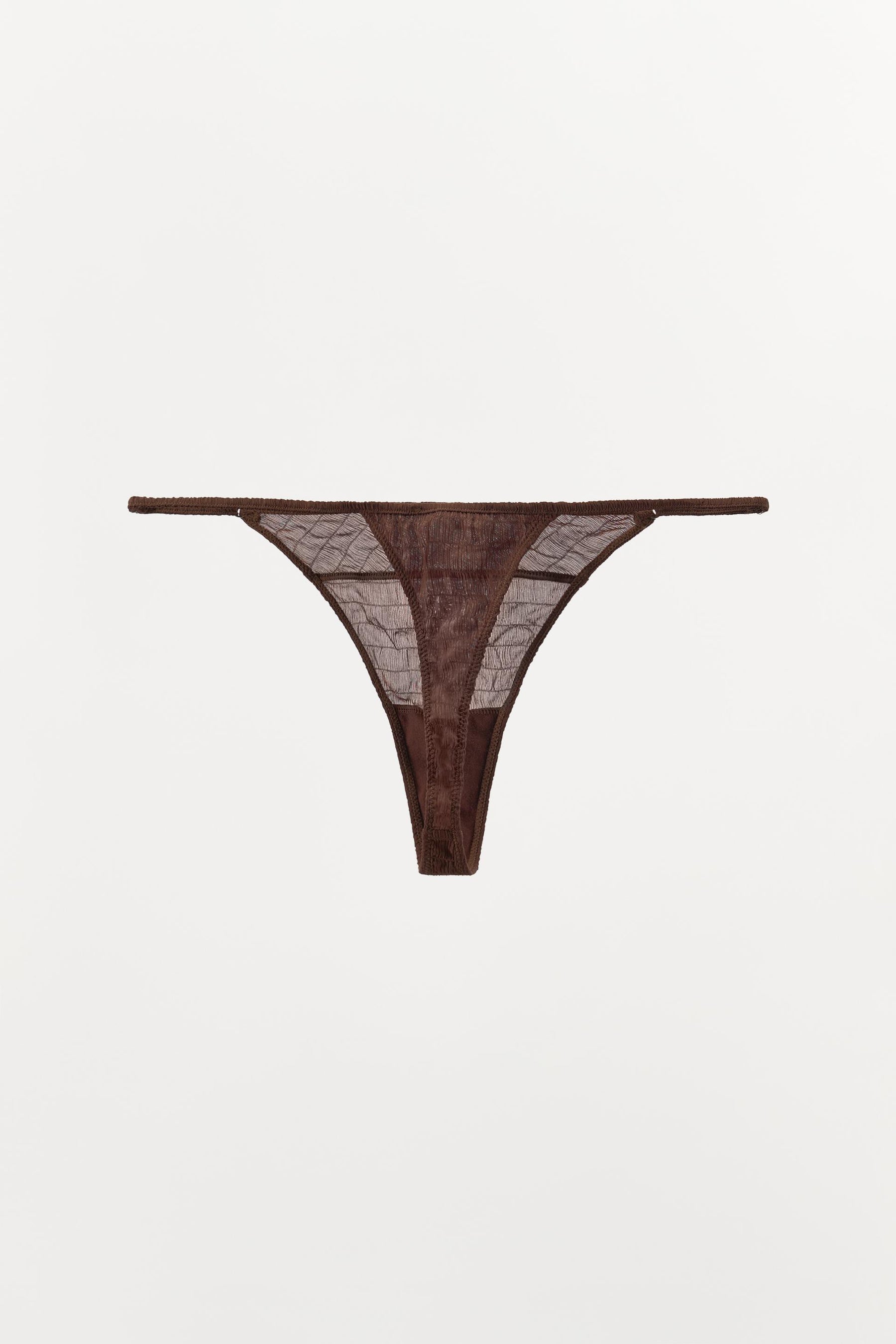 Textured Silk Thong