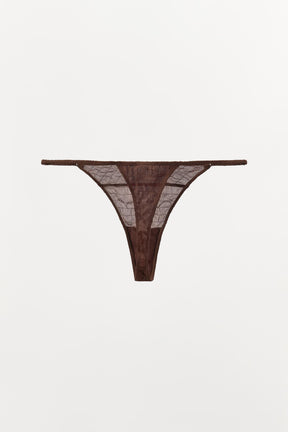 Textured Silk Thong